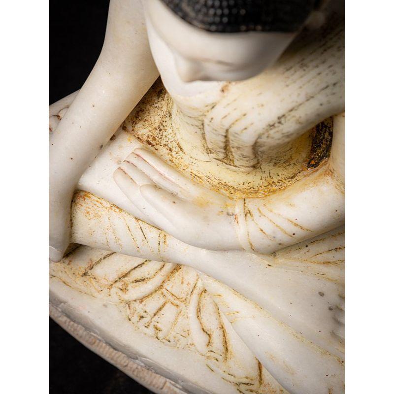Very Special Burmese Marble Buddha Statue from Burma For Sale 14