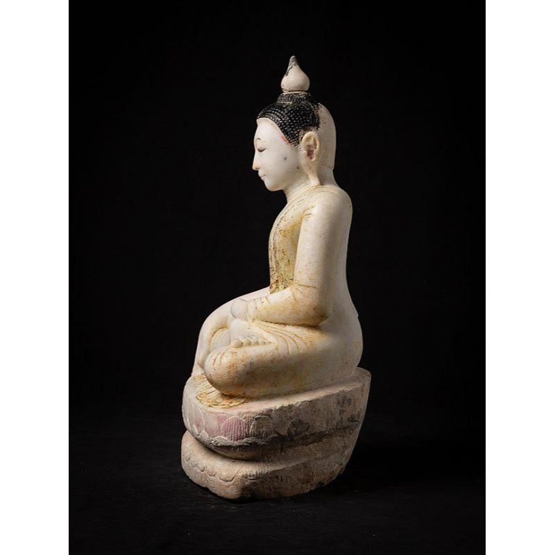 Very Special Burmese Marble Buddha Statue from Burma For Sale 15