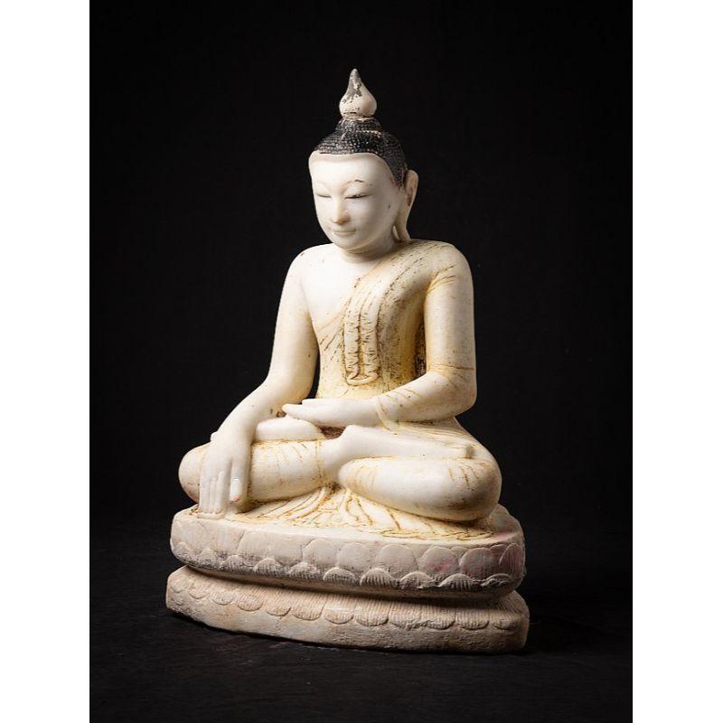18th Century and Earlier Very Special Burmese Marble Buddha Statue from Burma For Sale