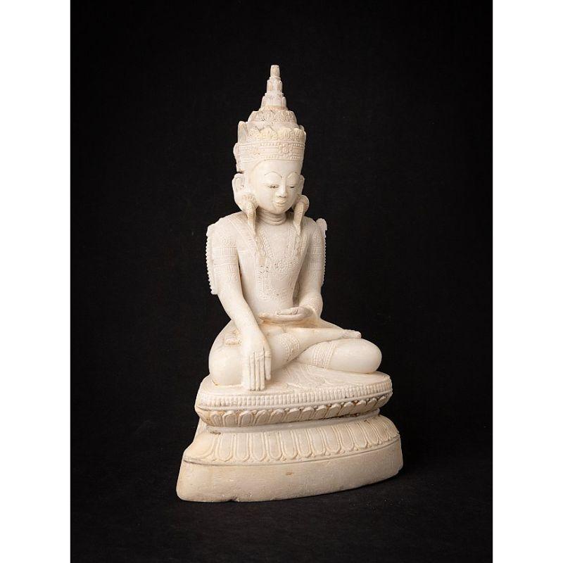 Very Special Burmese Marble Buddha Statue from Burma For Sale 2