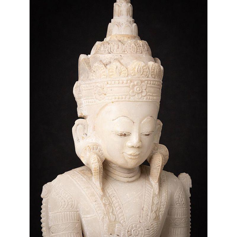 Very Special Burmese Marble Buddha Statue from Burma For Sale 4