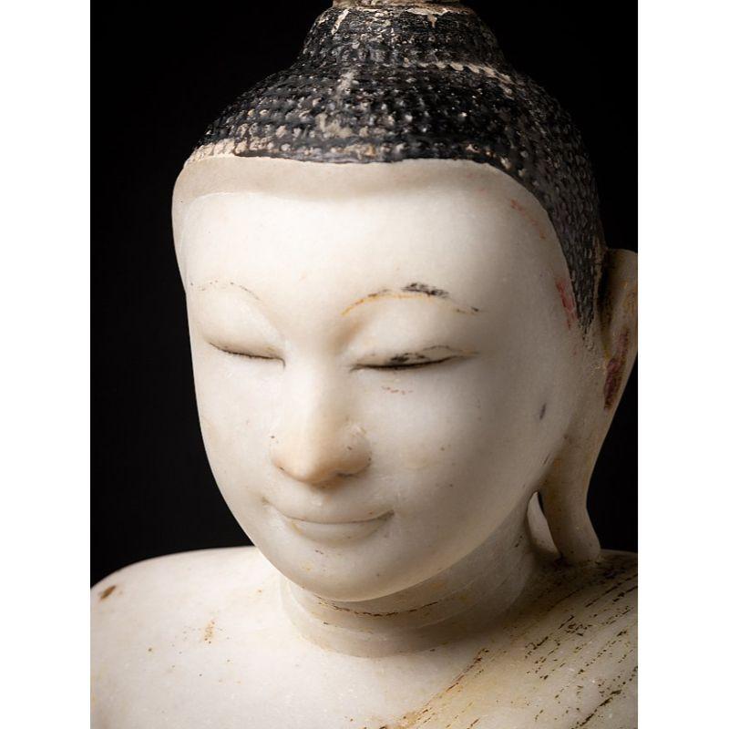 Very Special Burmese Marble Buddha Statue from Burma For Sale 5