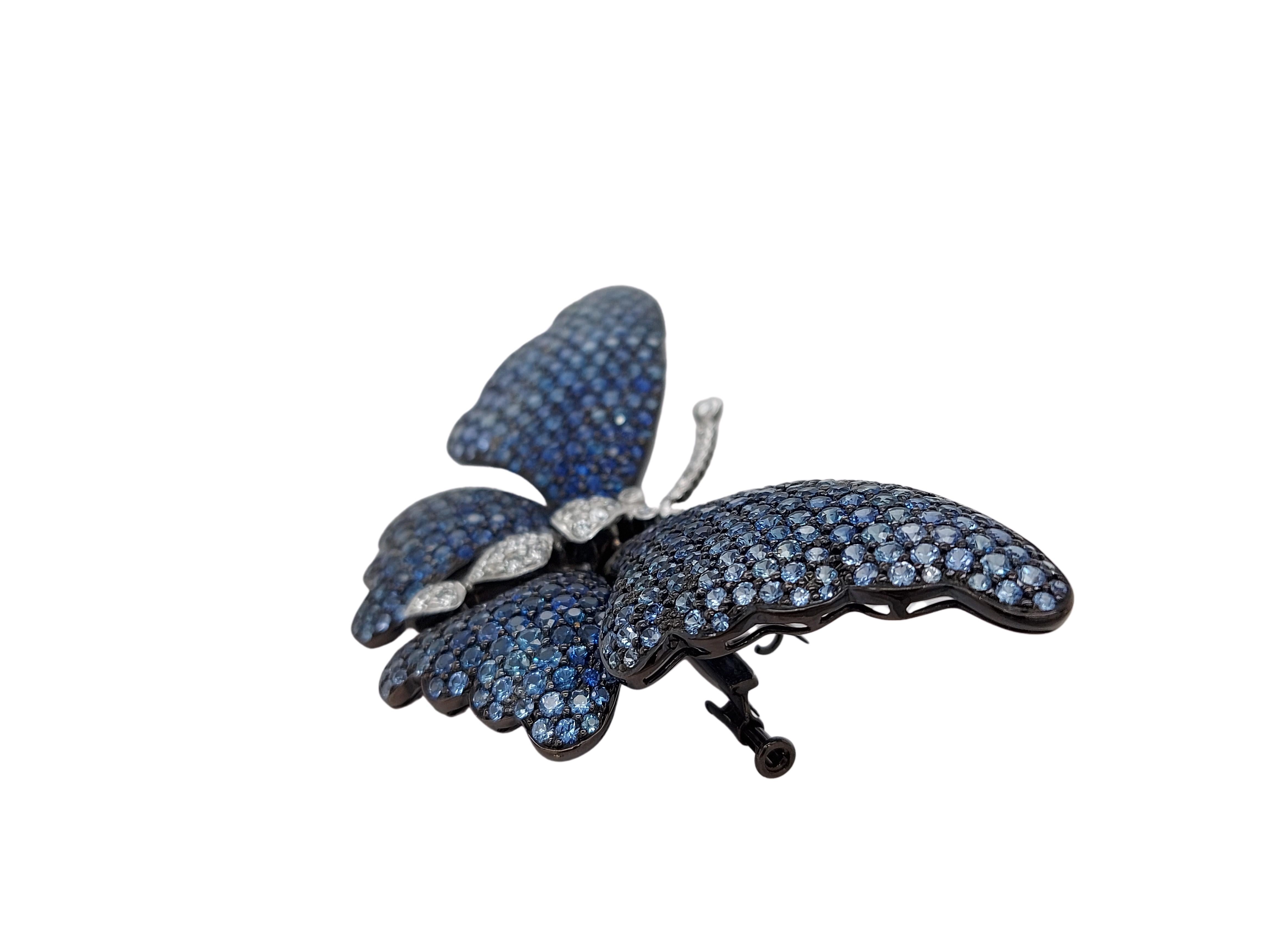 blue butterfly brooch