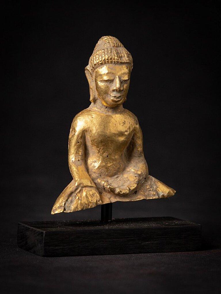 Burmese Very Special Golden Pyu Buddha, Hammered from Solid Gold from Burma For Sale