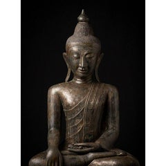 Very special large bronze Shan Buddha from Burma