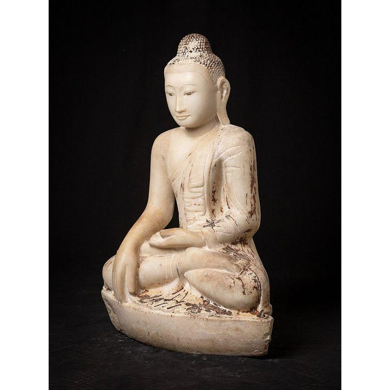 19th Century Very Special Marble Burmese Buddha Statue from Burma