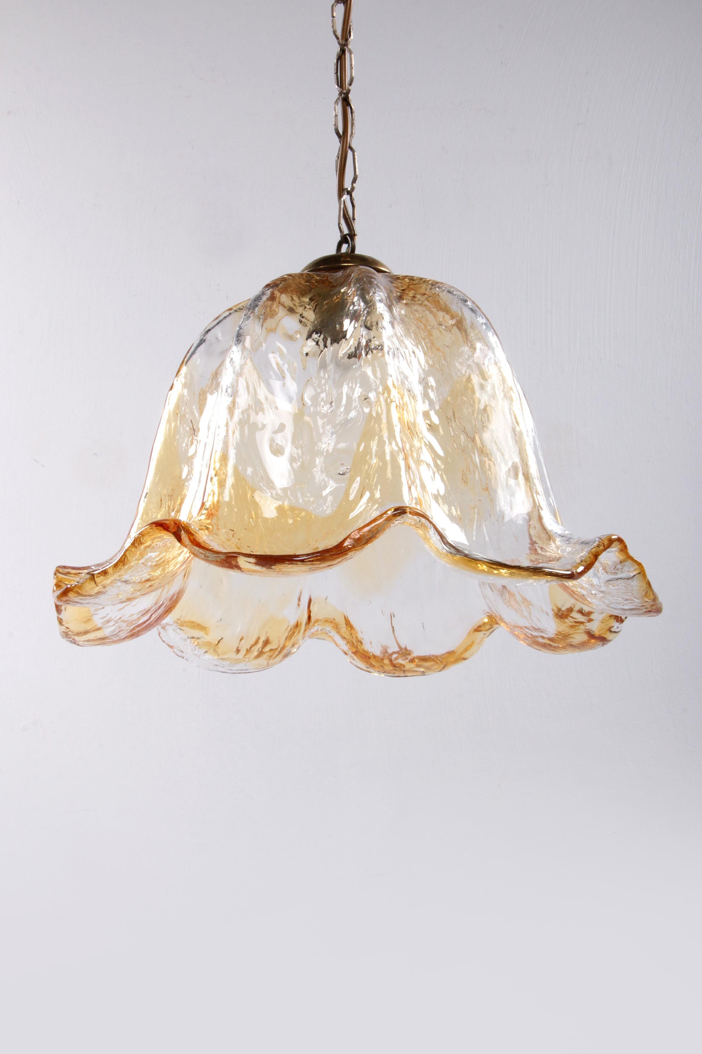 Mid-20th Century Very special Murano glass hanging lamp, 1960 For Sale