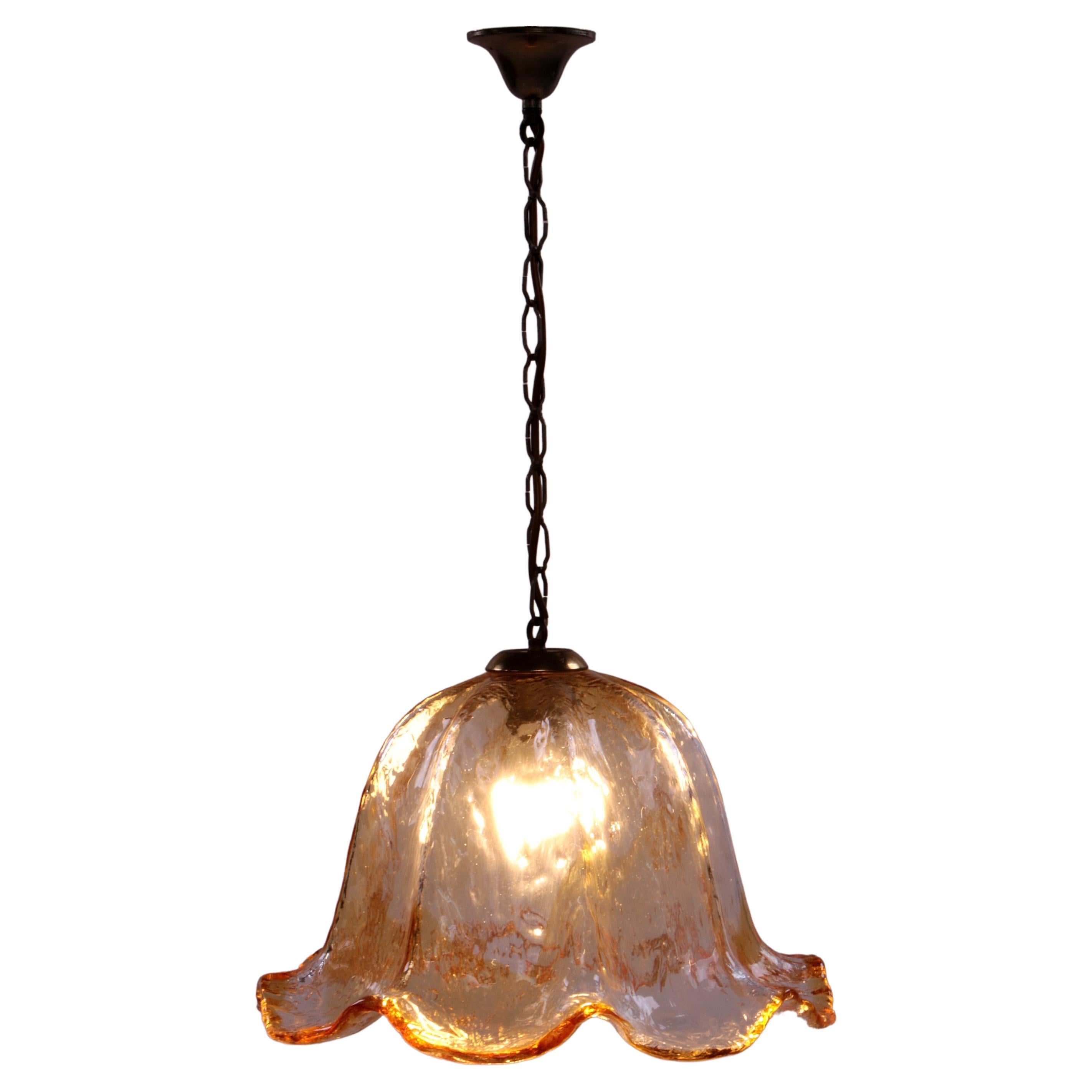 Very special Murano glass hanging lamp, 1960 For Sale