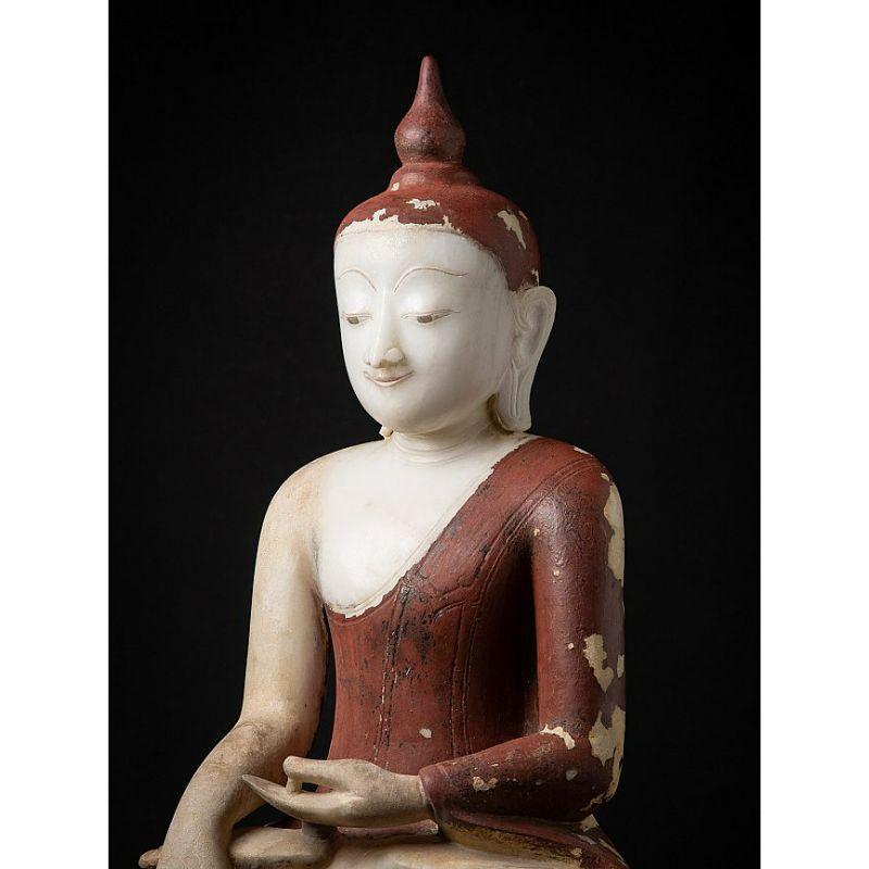18th Century and Earlier Very Special Museum Quality Alabaster Buddha from Burma For Sale