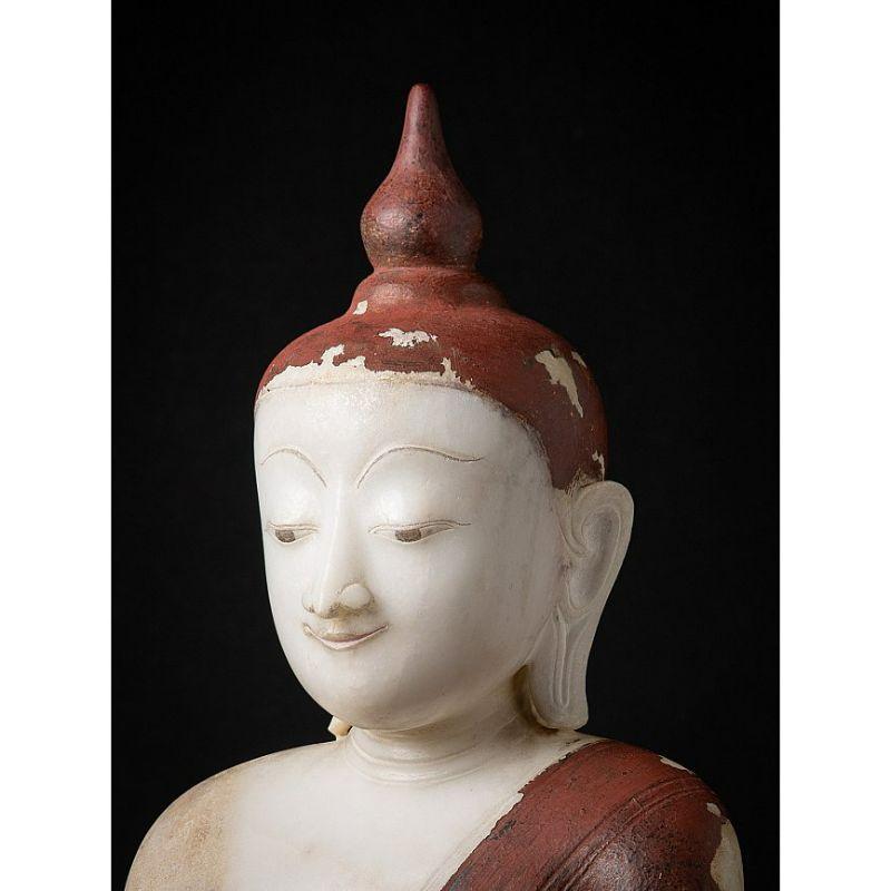 Marble Very Special Museum Quality Alabaster Buddha from Burma For Sale