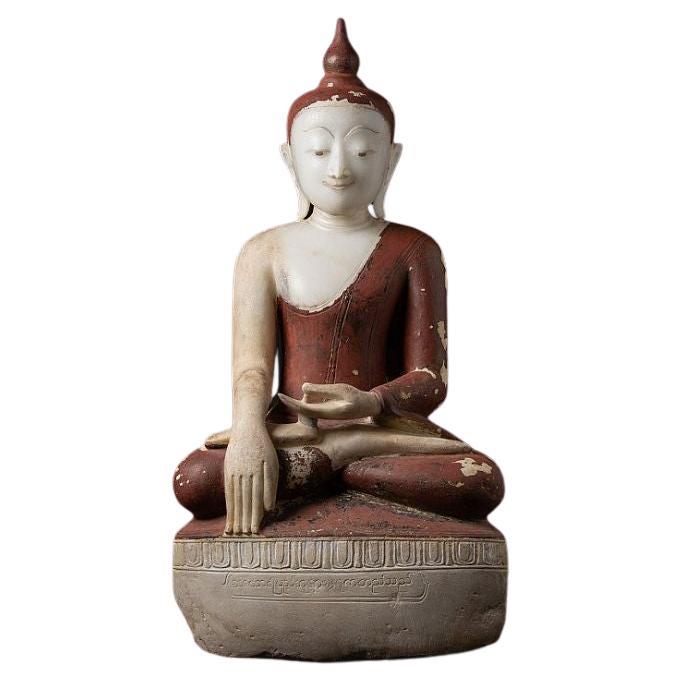 Very Special Museum Quality Alabaster Buddha from Burma For Sale