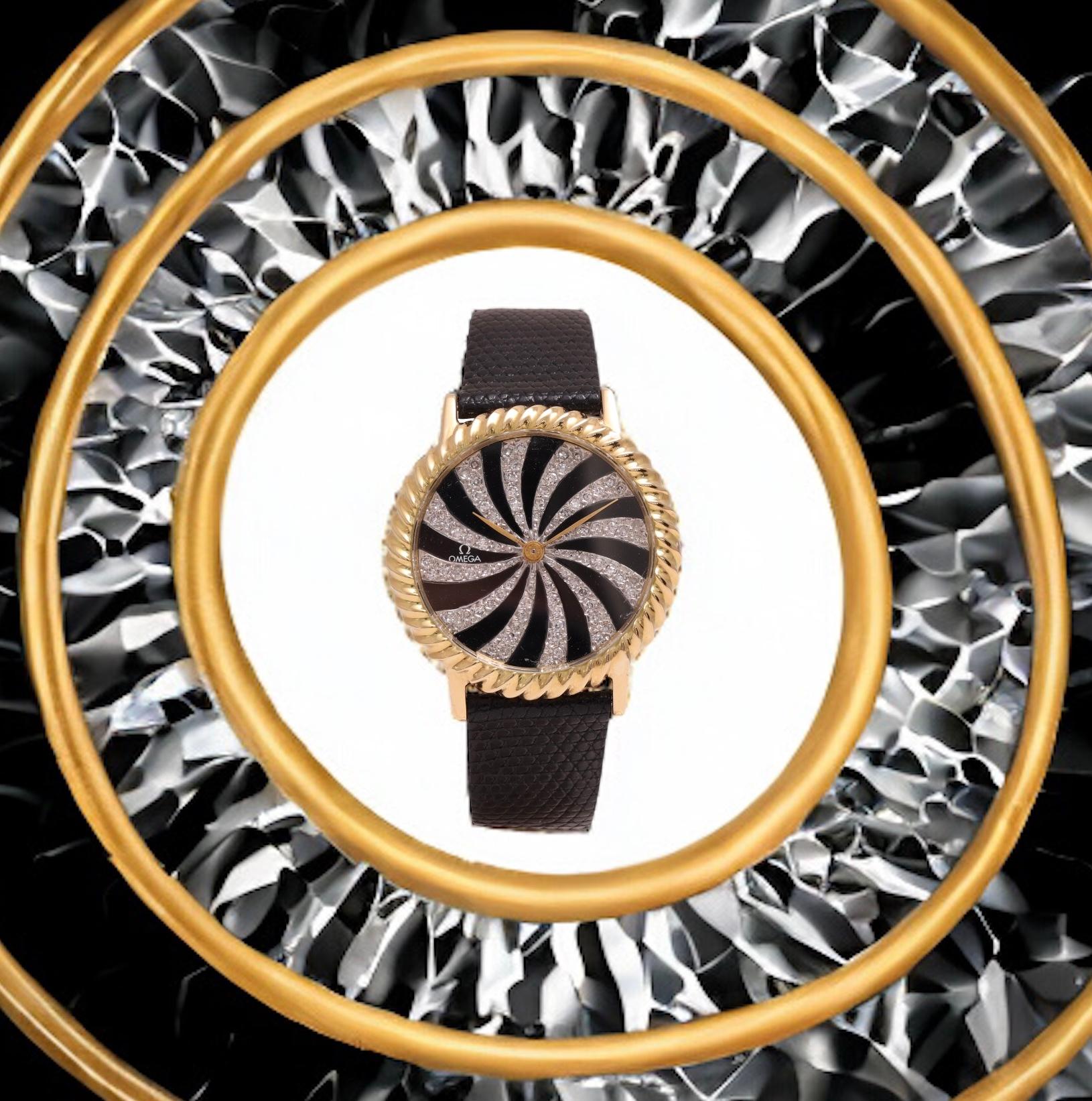 Sehr spezielle Omega-Armbanduhr in 18 kt. Gelbgold 5