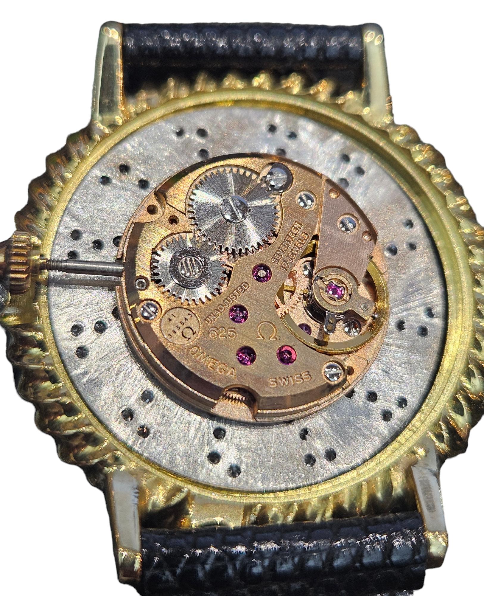 Sehr spezielle Omega-Armbanduhr in 18 kt. Gelbgold 6