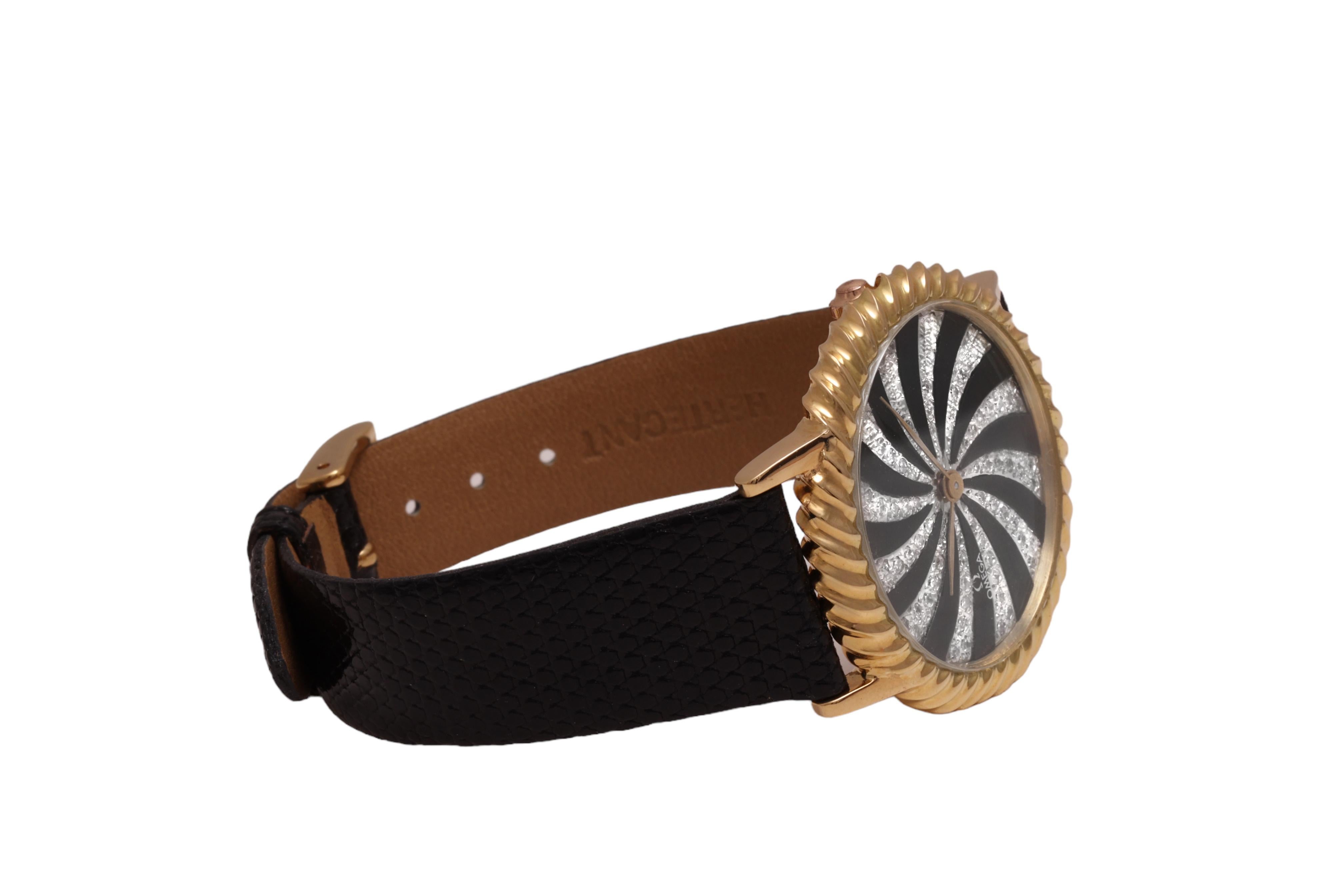 Sehr spezielle Omega-Armbanduhr in 18 kt. Gelbgold 2