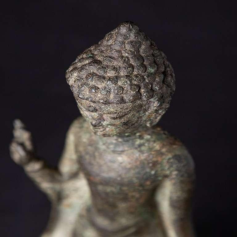 Very Special Original Bronze Bagan Buddha Statue from Burma For Sale 9