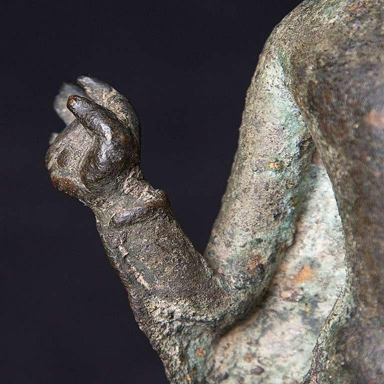 Très spéciale statue d'origine de Bouddha Bagan en bronze de Birmanie en vente 12
