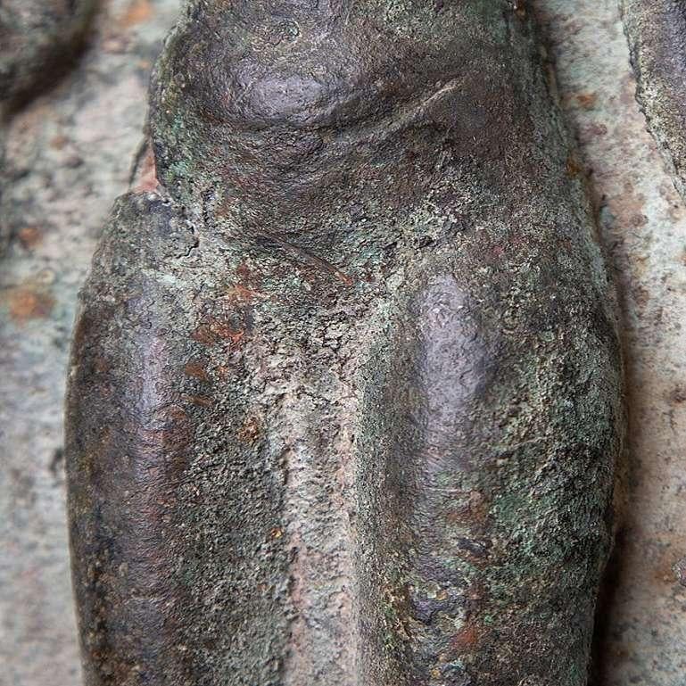 Très spéciale statue d'origine de Bouddha Bagan en bronze de Birmanie en vente 13