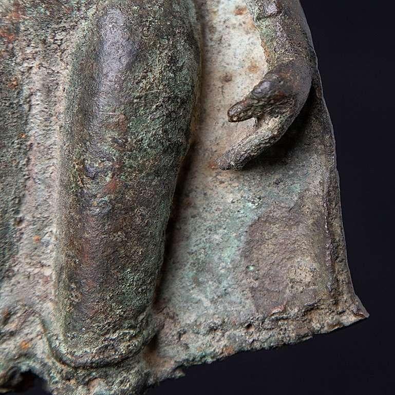 Très spéciale statue d'origine de Bouddha Bagan en bronze de Birmanie en vente 14