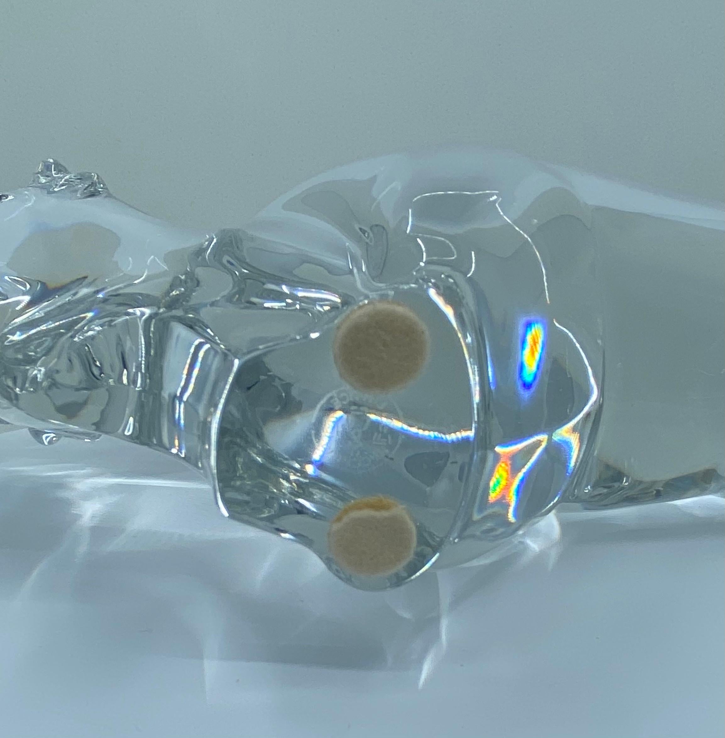 Hand-Crafted Very Stately Baccarat France Crystal Buffalo Animal Figurine