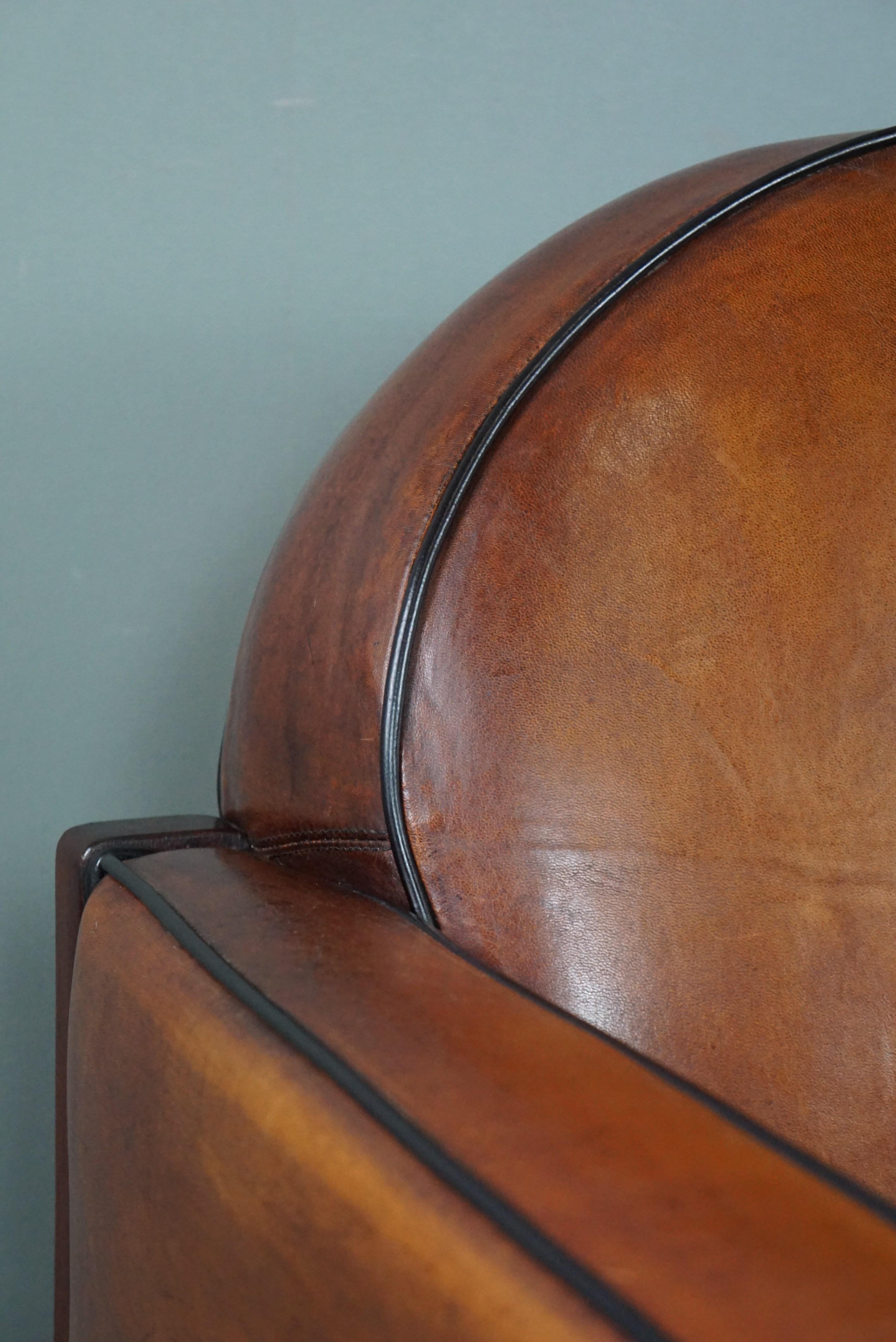 Very striking Art Deco sheepskin 2.5 seater sofa For Sale 5