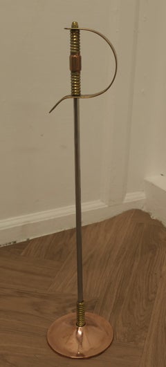 Very Stylish Arts and Crafts Copper and Brass Sword Poker
