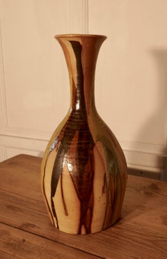 Very Stylish Drip Glazed Folk Art Vase