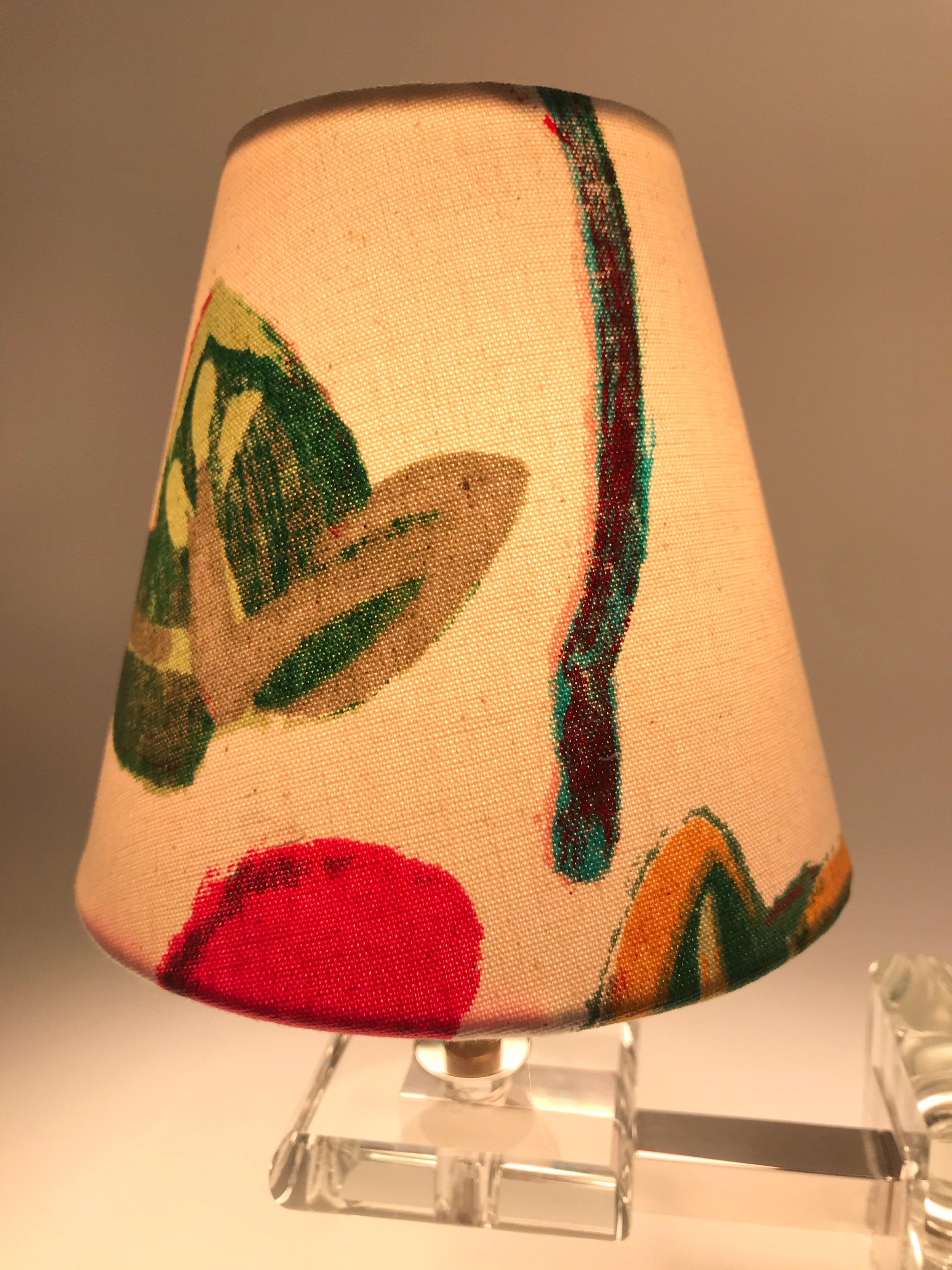 Very Stylish French Art Deco Table Lamp in Glass For Sale 5