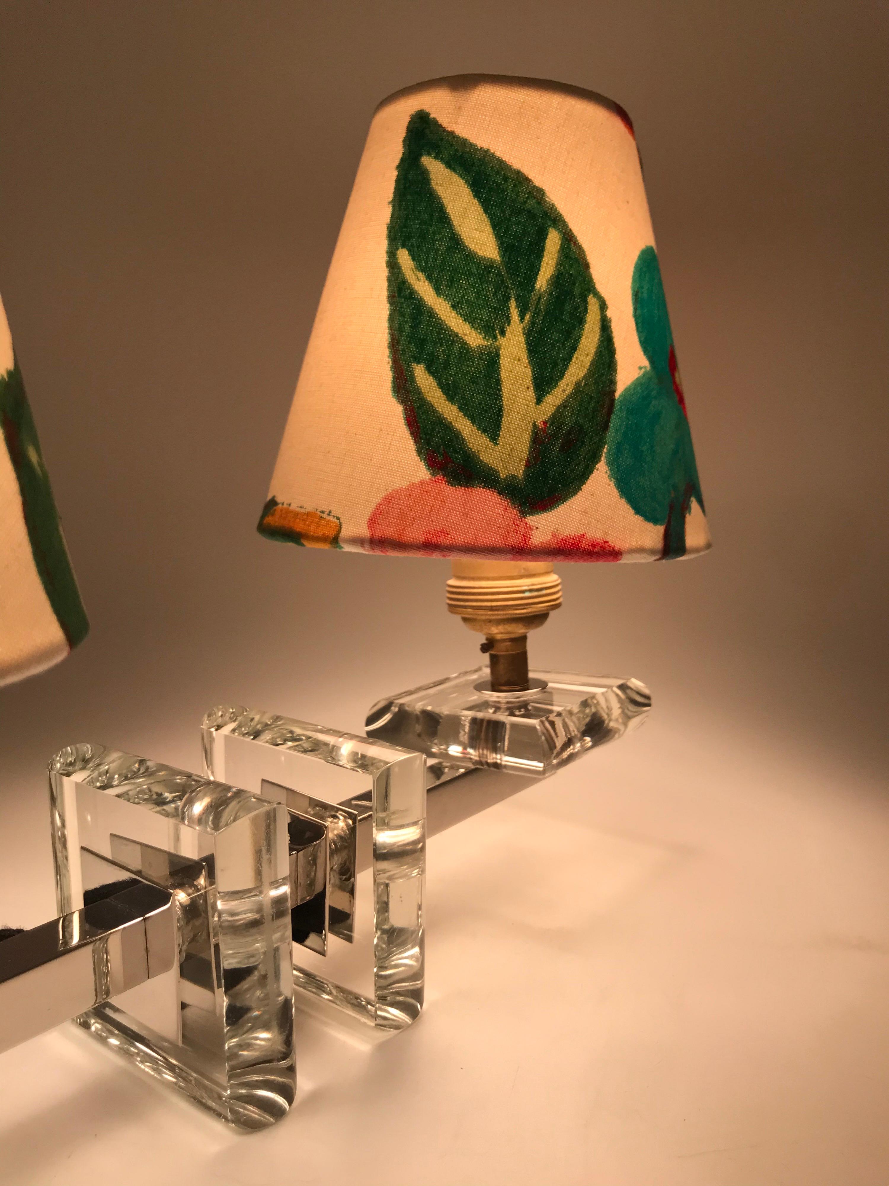 Lampe de table Art déco française très élégante en verre en vente 7