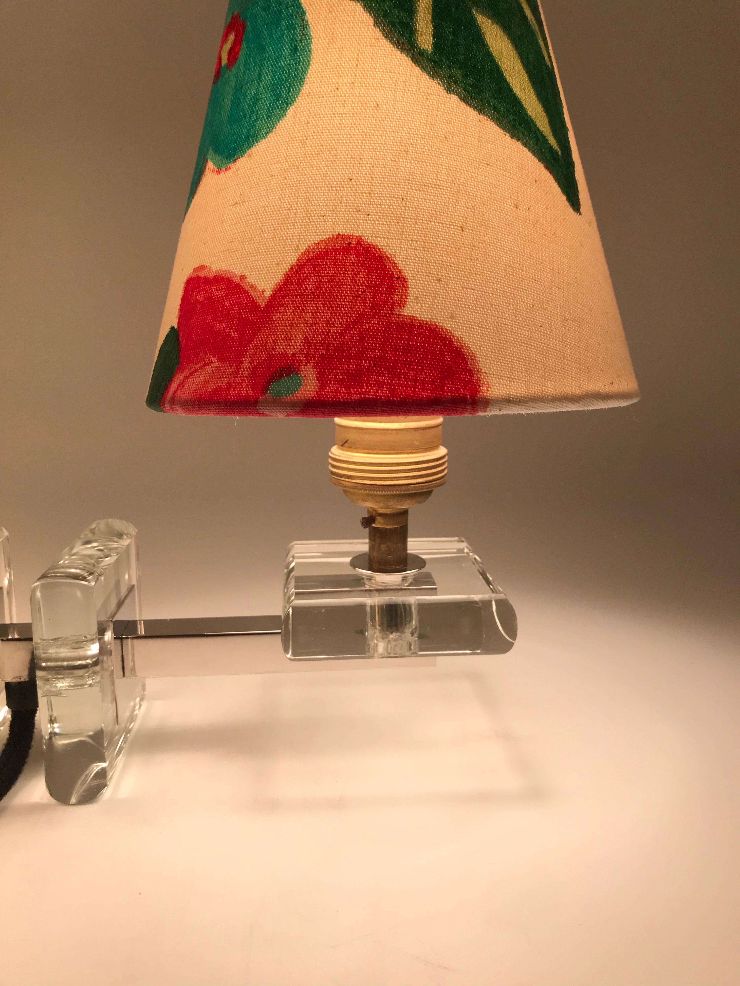 Lampe de table Art déco française très élégante en verre en vente 1