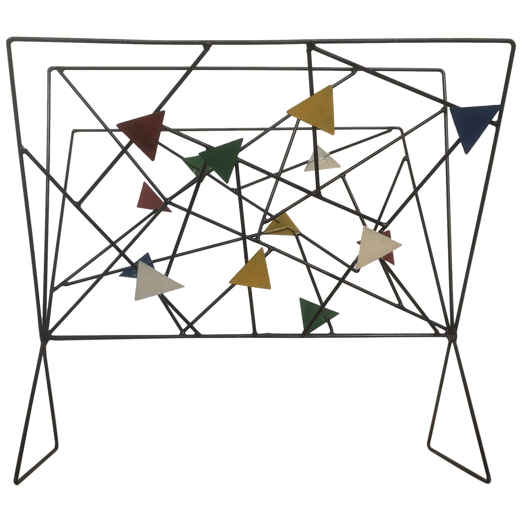 Very Stylish Midcentury Design Newspaper Stand, 1960s