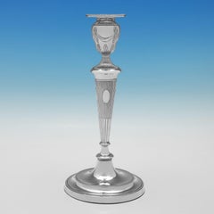 Coppia di candelabri in argento di epoca neoclassica - 1792