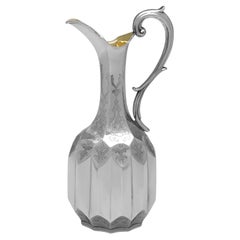 Aguamanil victoriano antiguo de plata de ley muy elegante - Londres 1851