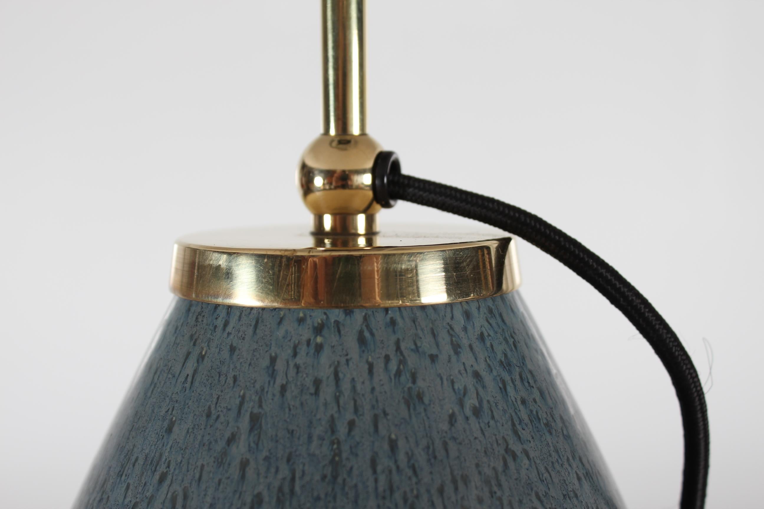 20th Century Very Tall Carl-Harry Stålhane Drop Shaped Table Lamp by Rörstrand, Sweden 1960s  For Sale