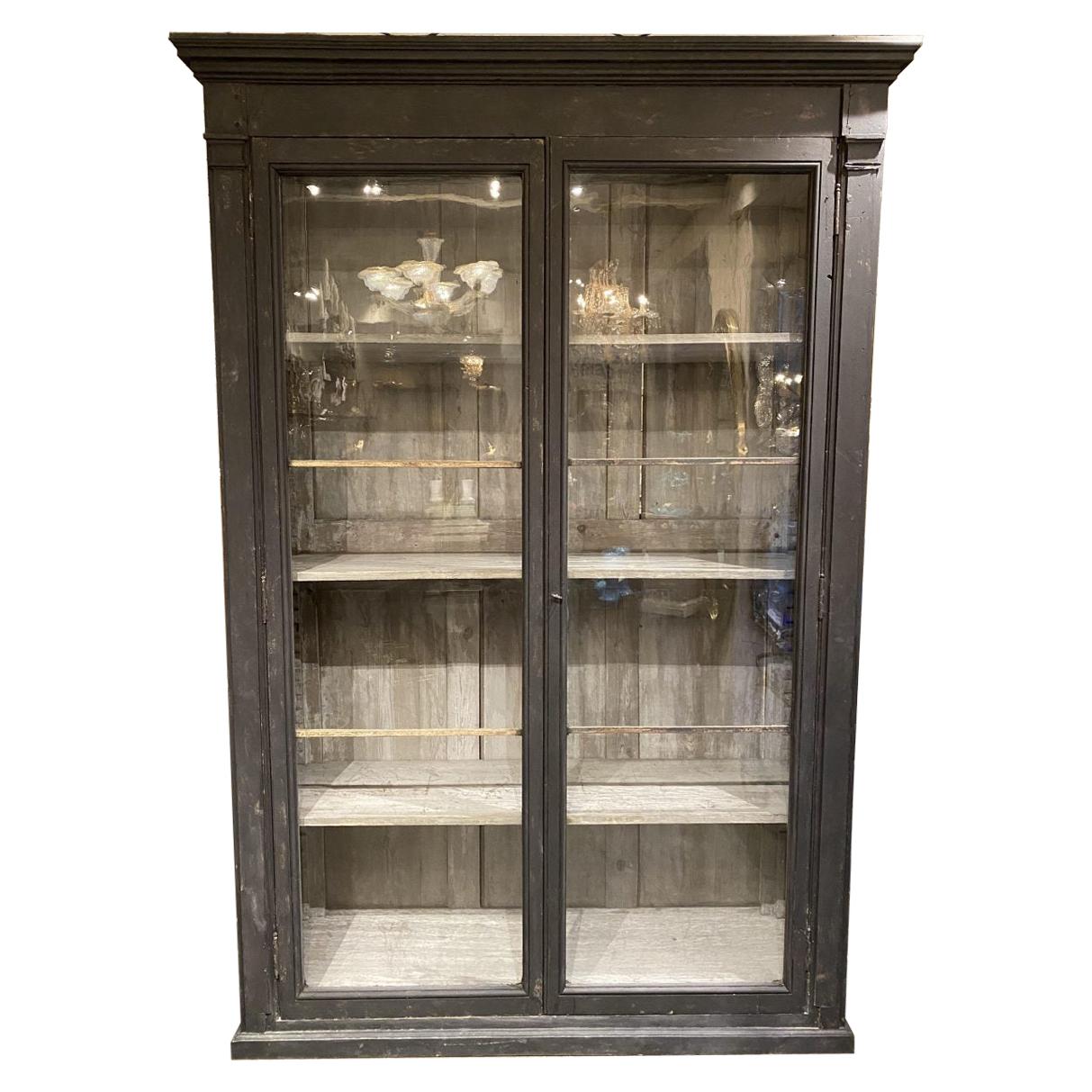 Very Tall, Handsome Rare Antique Display Cabinet