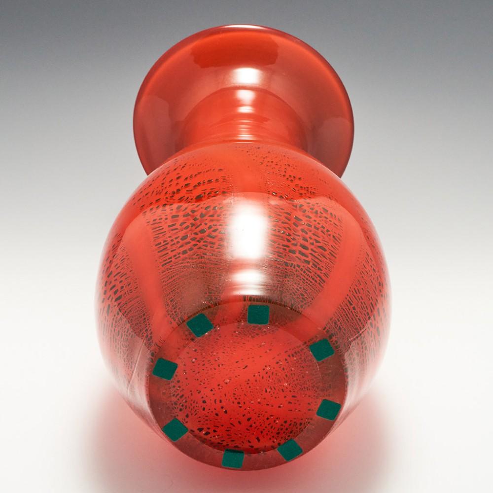 Very Tall Karl Wiedmann Designed Ikora Glass Vase, c1930 In Good Condition In Tunbridge Wells, GB
