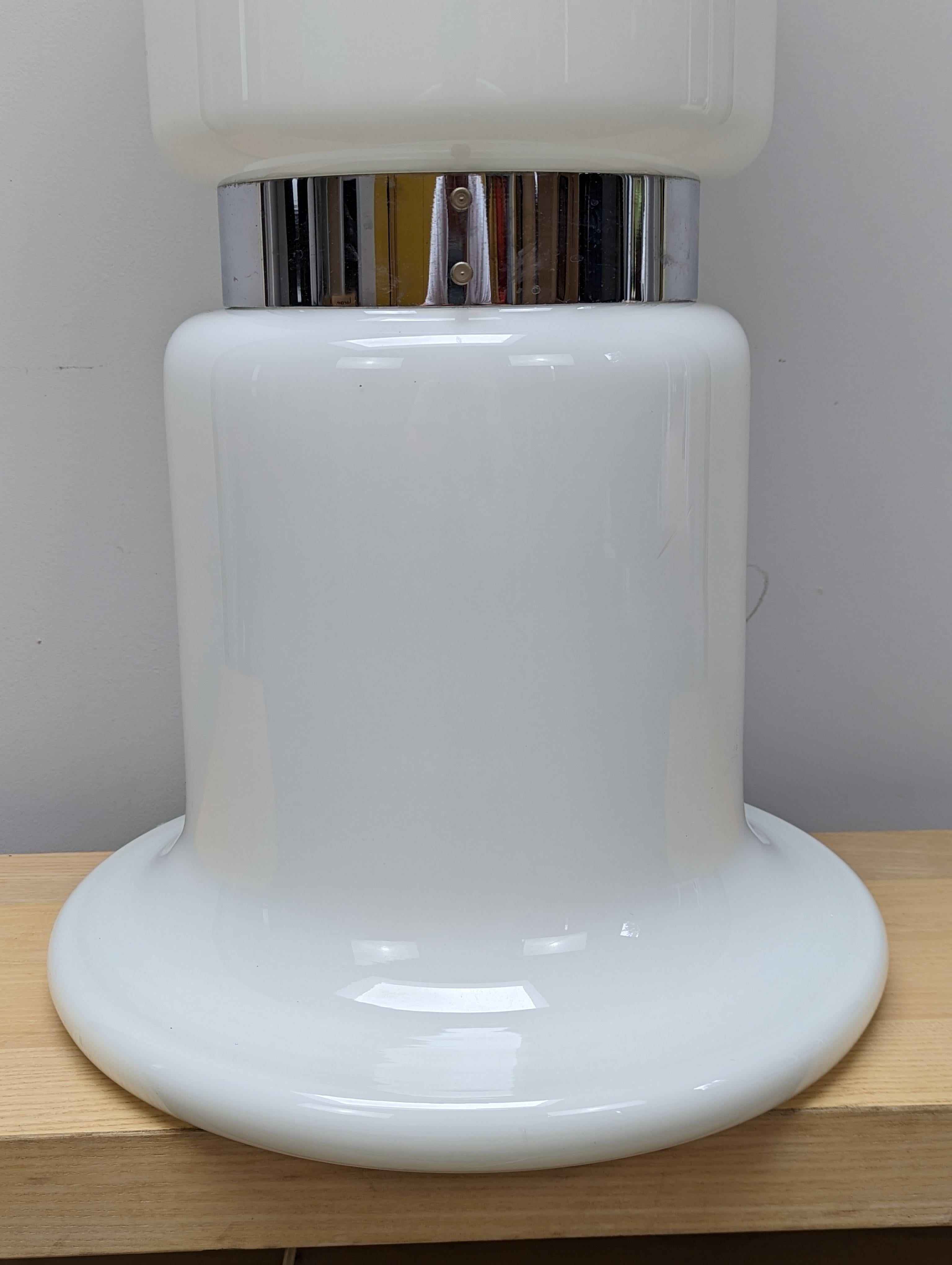 Very Tall Midcentury Karel Volf Designed Loor Lamp, White For Sale 3