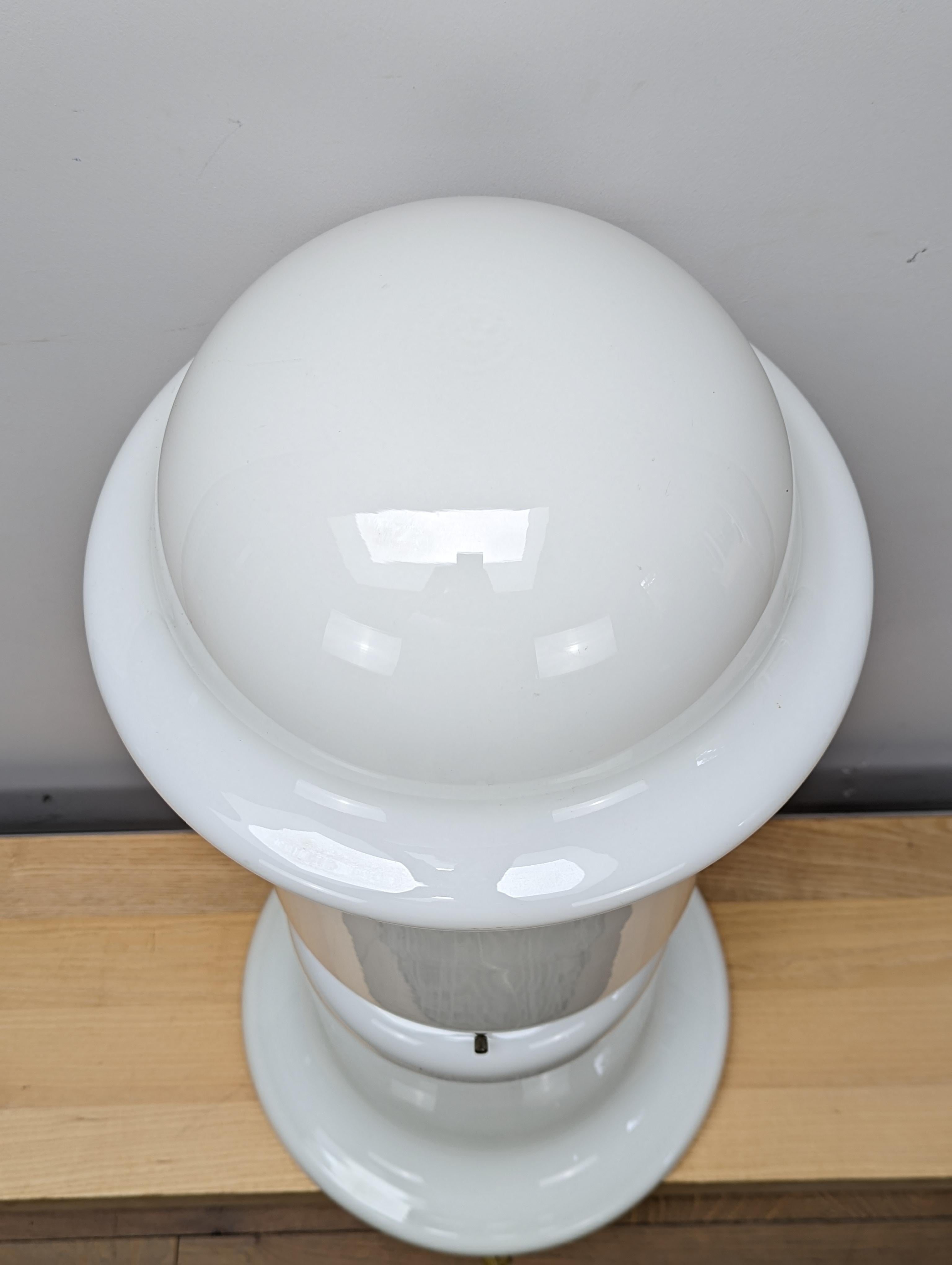 Very Tall Midcentury Karel Volf Designed Loor Lamp, White For Sale 8