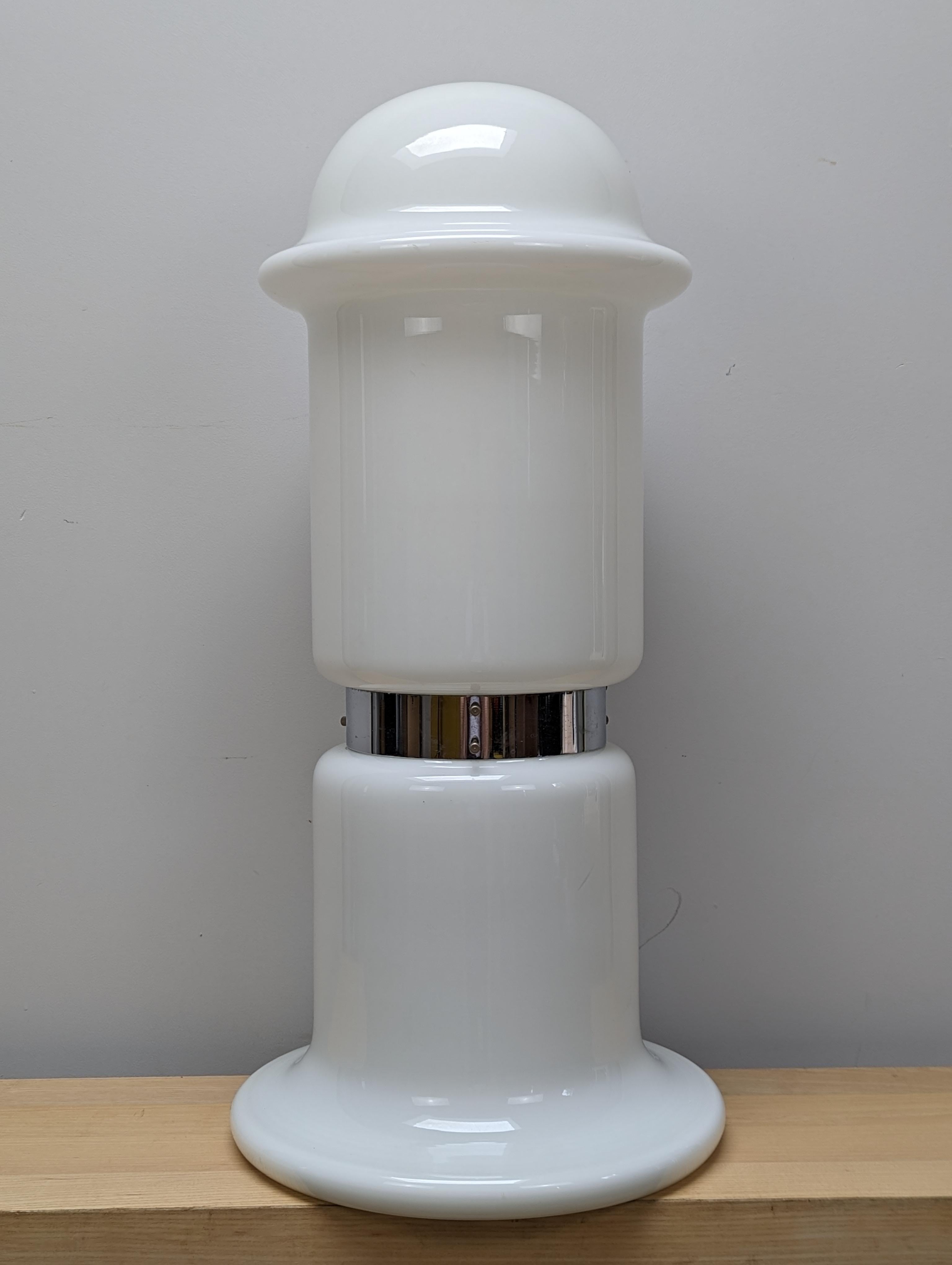 Very Tall Midcentury Karel Volf Designed Loor Lamp, White In Good Condition For Sale In Tunbridge Wells, GB