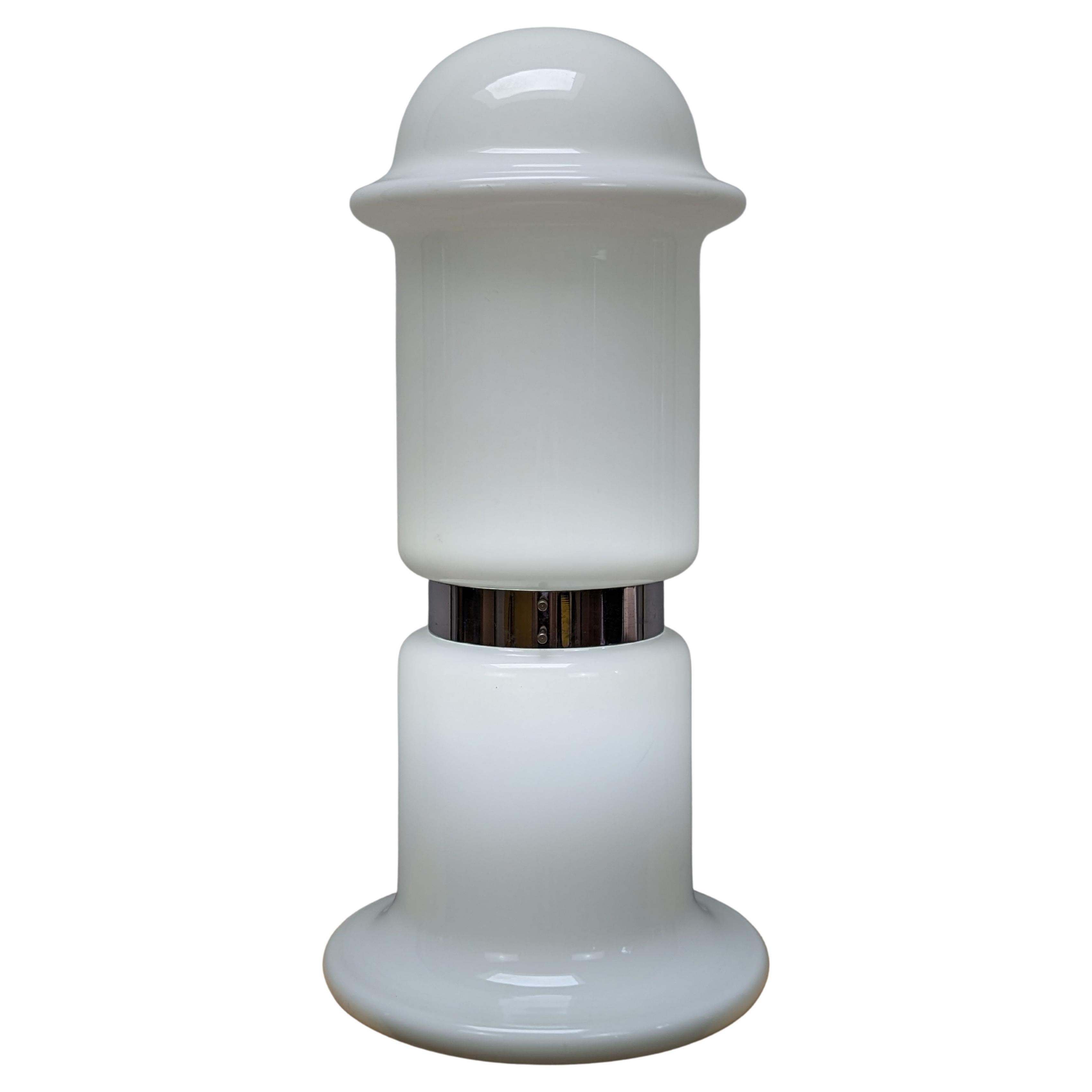 Very Tall Midcentury Karel Volf Designed Loor Lamp, White For Sale