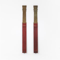 Very Tall Painted Pair of Fairground Columns, circa 1930