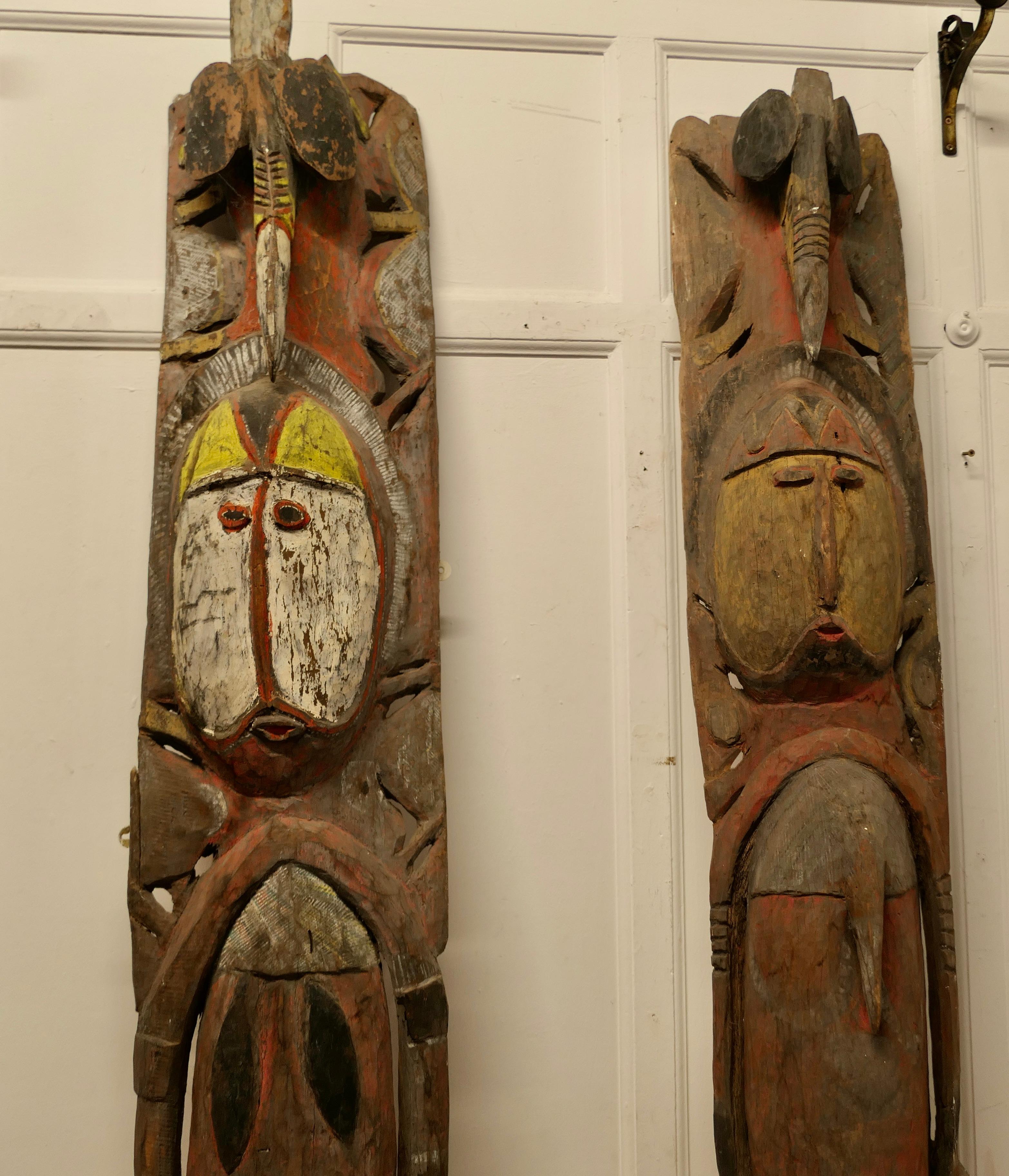 Very Tall Pair of African Marriage Figure Panels  This is a very heavy pair For Sale 2