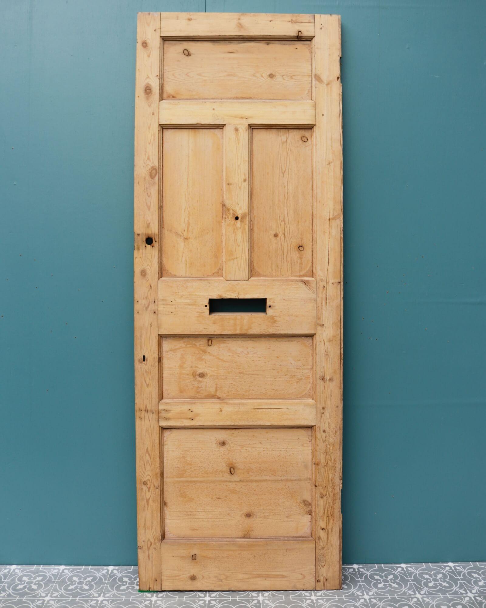 Puerta de entrada eduardiana muy alta de pino decapado recuperado en Bastante bueno estado para la venta en Wormelow, Herefordshire