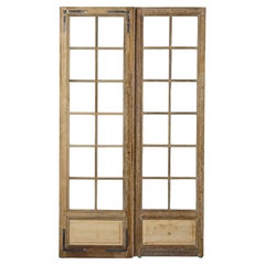 Very Tall Set of Vintage Oak Doors for Glazing