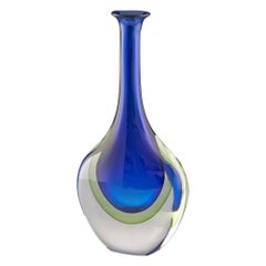 Very Tall Signed Cenedese Sommerso Vase Designed By Antonio Da Ros
