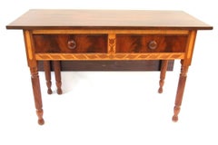 Very Unique 19th Century Pennsylvania Late Sheraton Single Drop Leaf Table