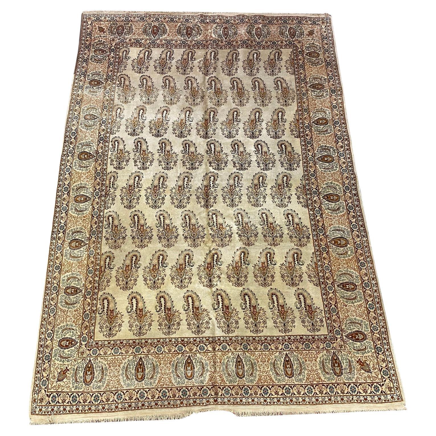 Very Unique and old Persian Kashan - 11'-2" x 7'-7" For Sale