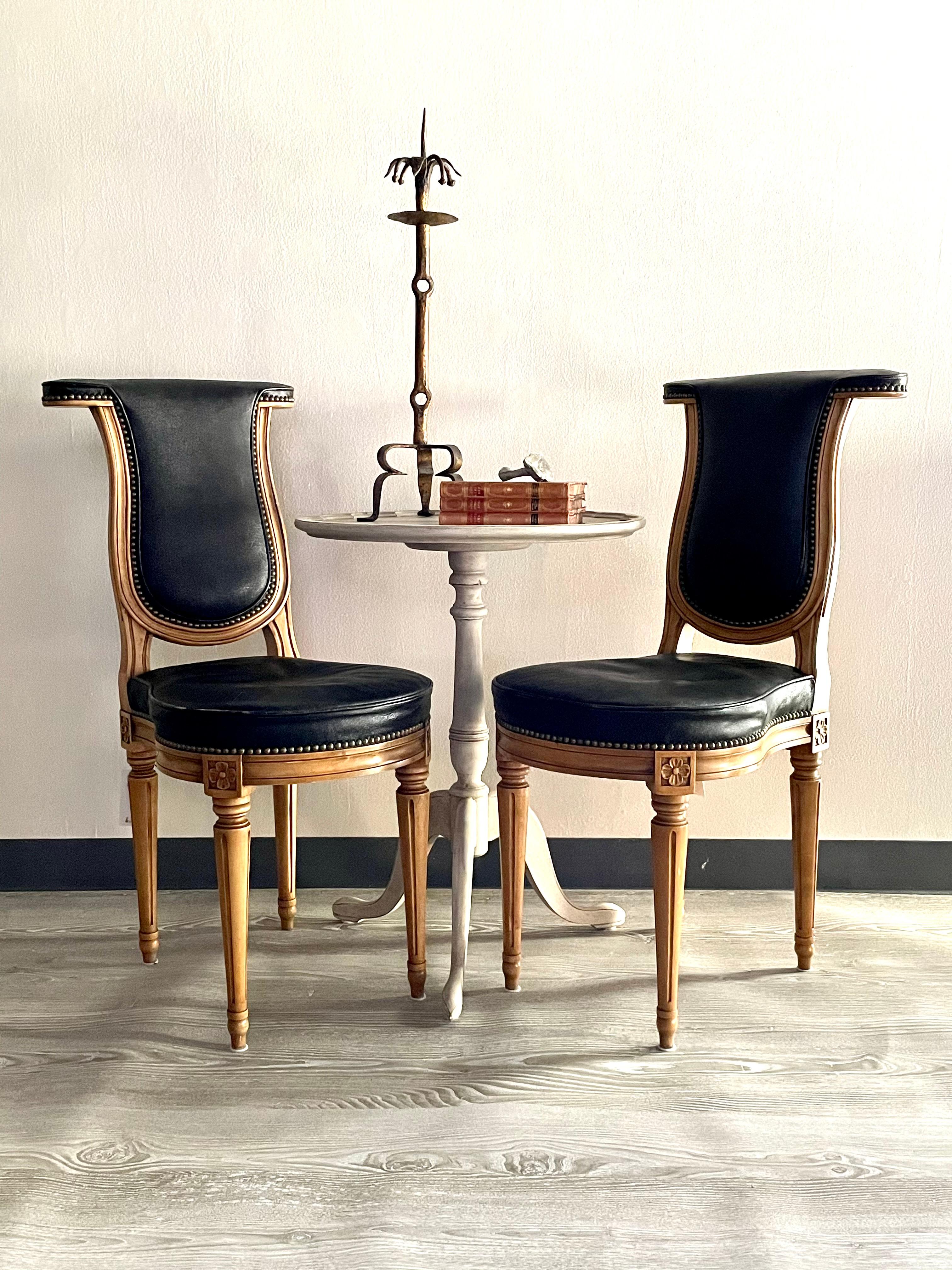 Very unusual antique Swedish study chairs, signed by well-known carpenter Sylven, made between 1890-1900.
 