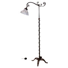 Very Unusual Arts and Crafts Telescopic Floor Lamp
