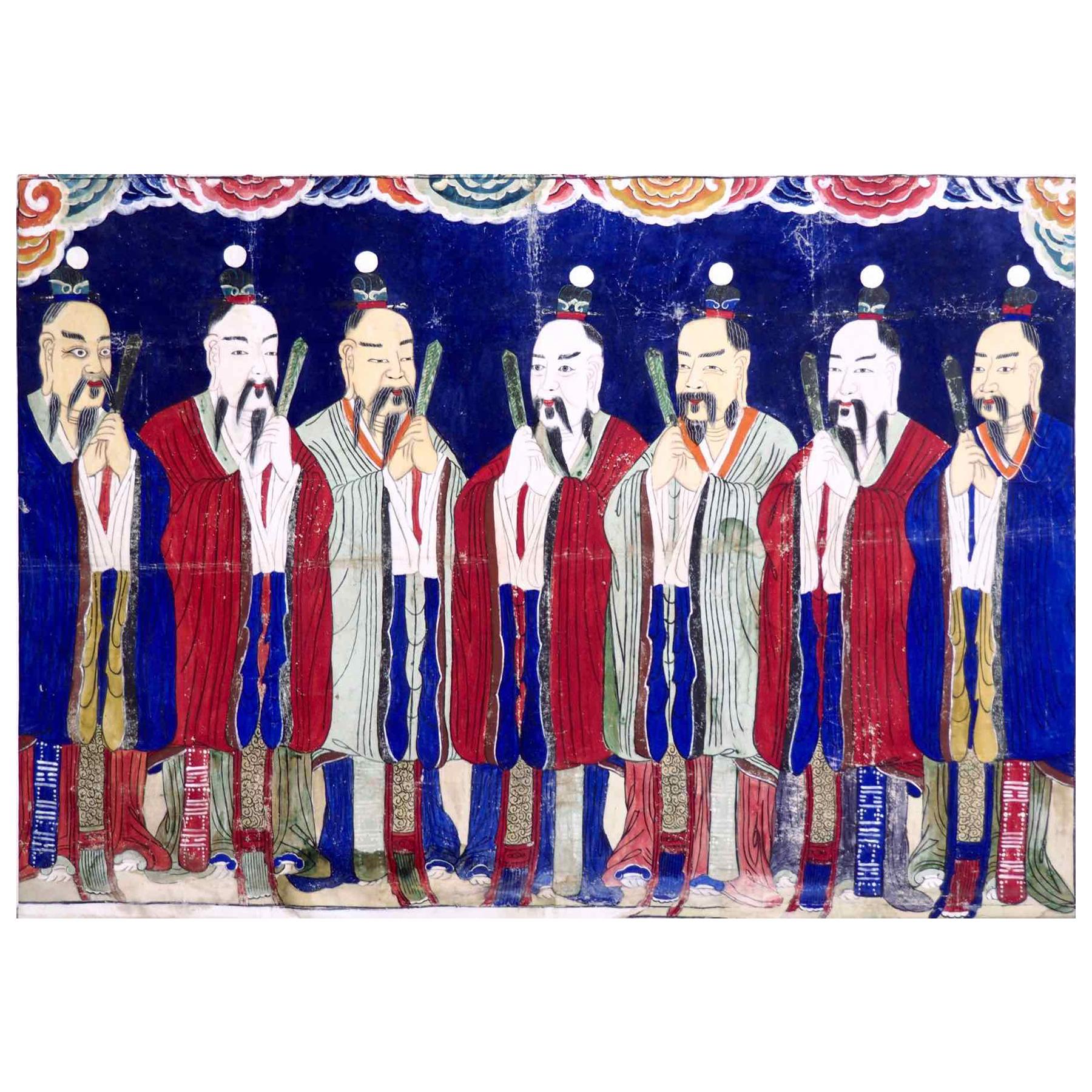 Ungewöhnliche chinesische Gouache, 19. Jahrhundert im Angebot