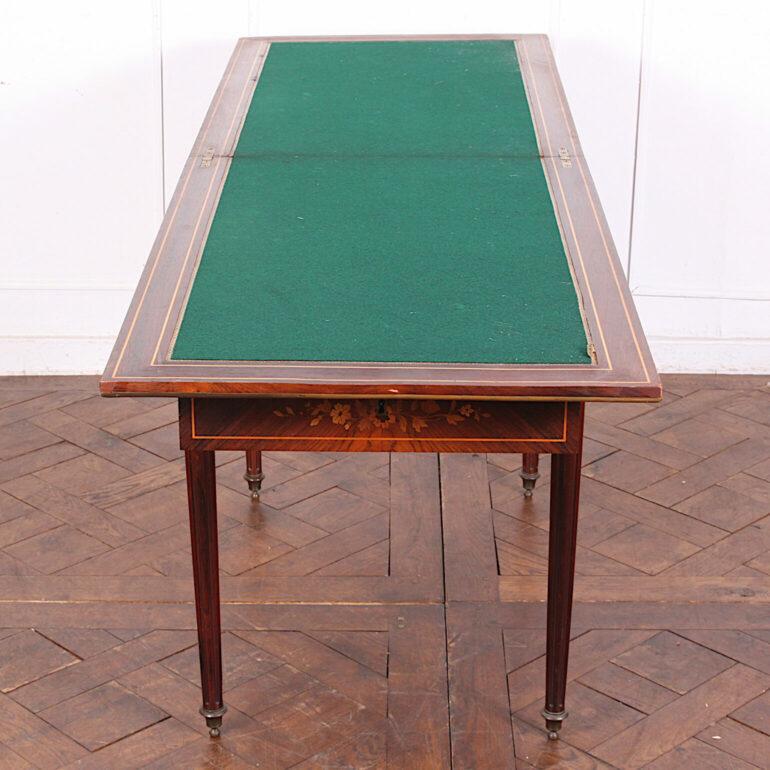 French Very Unusual Inlaid Exotic Wood Games Table